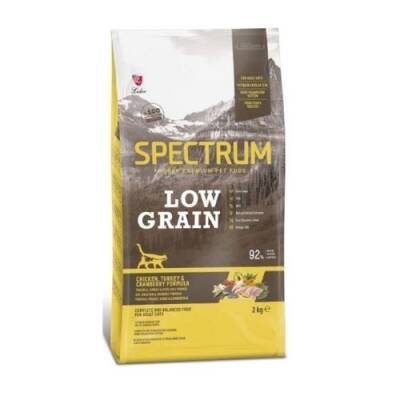 Spectrum Low Grain Tavuklu Hindili Kızılcıklı Yetişkin Kedi Maması 2 KG - 1