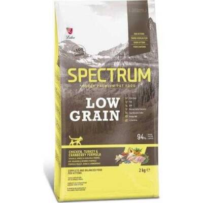 Spectrum Low Grain Tavuklu Hindili Kızılcıklı Yetişkin Kedi Maması 2 Kg + 600 Gr Hediyeli - 1