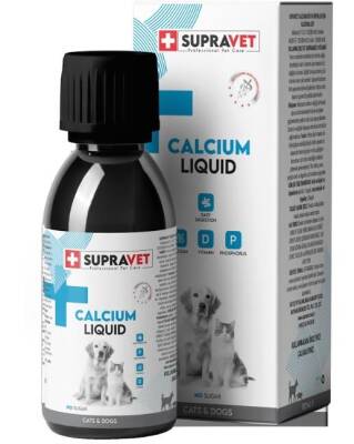 Supravet Calcium Kedi Ve Köpek İçin Sıvı Kalsiyum Damla 100ml - 1