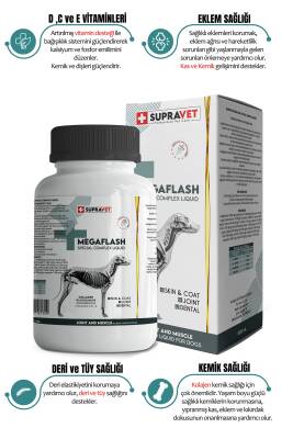 Supravet Köpekler için Eklem ve Kas Geliştirici Likit MEGAFLASH +XXL 500 ML (Special Complex Liquid) - 1