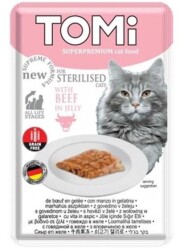 Tomi Pouch Tahılsız Dana Etli Kısırlaştırılmış Yetişkin Kedi Konservesi 85 gr - 2