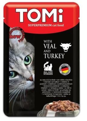 Tomi Superpremium Pouch Dana Etli ve Hindili Yetişkin Kedi Konservesi 100 Gr - 1