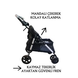 Tommy Evcil Hayvan Arabası 85x46x*91,5cm Siyah Max 15 Kg - 3