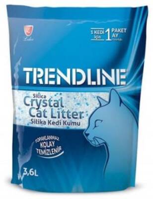 Trendline Süper Emici Tozsuz Silika Kristal Kedi Kumu 3.6 Lt 1,4 Kg - 1