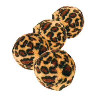 Trixie Kedi Oyuncağı Leopar Desenli Top 4cm 4Adet - 1