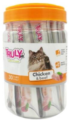 Truly Biftekli ve Tavuklu Yetişkin Kedi Ödül Maması 30 x 14 G - 1