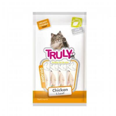 Truly Tavuk ve Dana Etli Yetişkin Kedi Ödül Maması 5 x 14 G - 1