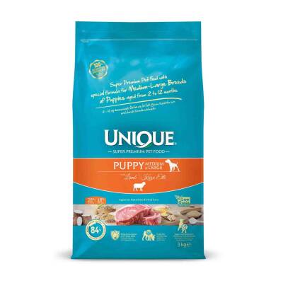 Unıque Medium Large Puppy Kuzu Etli Yavru Köpek Maması 3 Kg - 1