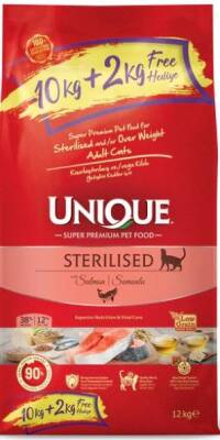 Unique Sterilized Kısırlaştırılmış Somonlu Yetişkin Kedi Maması 10+2 Kg - 1