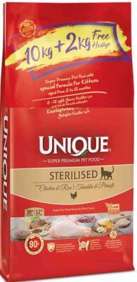 Unique Sterilized Kısırlaştırılmış Tavuklu Yetişkin Kedi Maması 10+2 Kg - 1