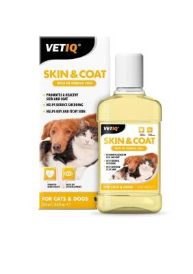 Vet IQ Kedi Ve Köpek İçin Deri ve Tüy Besleyici Omega Katkılı Vitamin 250 ml - 1