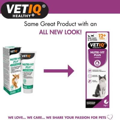 Vet IQ Nutri-vit Plus for Cats&Kittens Kediler İçin Vitamin & Mineral Takviyesi 70 Gr - 1