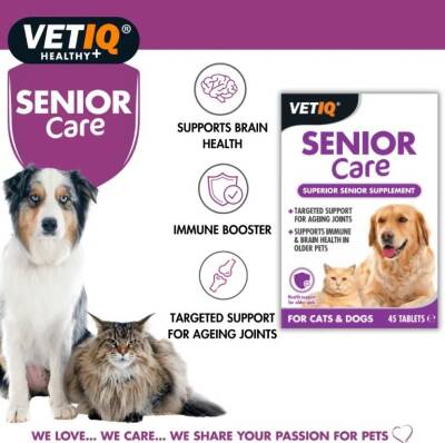 Vet IQ Senior Care Yaşlı Köpekler İçin Vitamin Mineral Takviyesi 45 tablet - 2