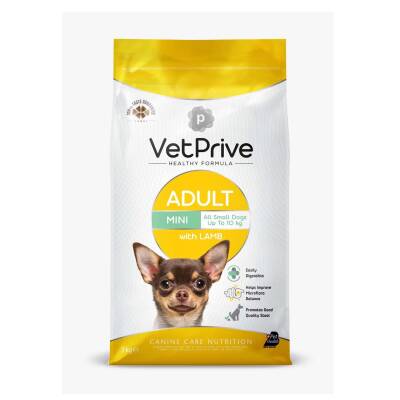 Vet Prive Adult Küçük Irk Kuzu Etli Yetişkin Köpek Maması 3 Kg - 1