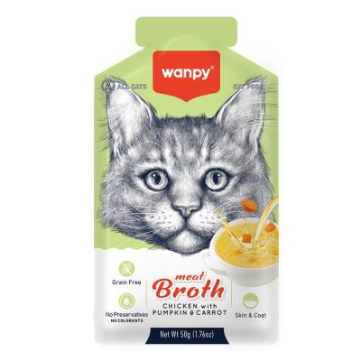 Wanpy Balkabağı Tavuk Havuçlu Etli Kedi Çorbası 50 Gr 6 Al 5 Öde - 2