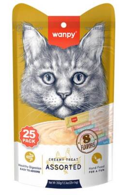 Wanpy Kedi Ödül Çubuğu Sıvı Karışık Paket 25 Adetx14 gr - 1