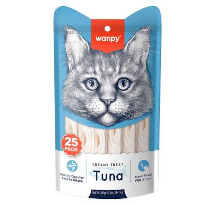 Wanpy Ton Balıklı Krema Kedi Ödülü 14 Gr X 25 Adet - 1