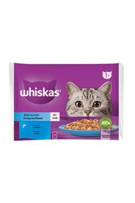 Whiskas Balık Favorileri Somonlu Ve Ton Balıklı Kedi Yaş Mama 340 G (4 X 85 Gr) - 1