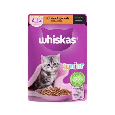 Whiskas Junior Kümes Hayvanlı Yavru Kedi Konserve Maması 85 gr - 1