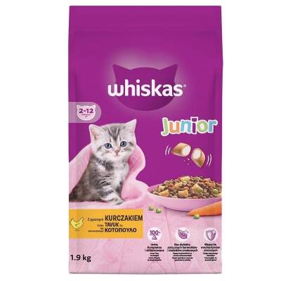 Whiskas Junior Tavuklu Yavru Kuru Kedi Maması 1,9 Kg - 1